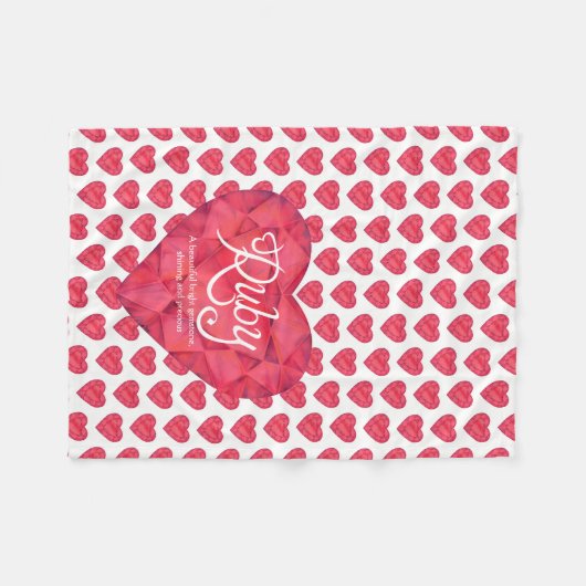 Couverture Polaire Ruby nom signifiant aquarelle carotte (Devant (Horizontal))