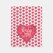 Couverture Polaire Ruby nom signifiant aquarelle carotte (Devant)