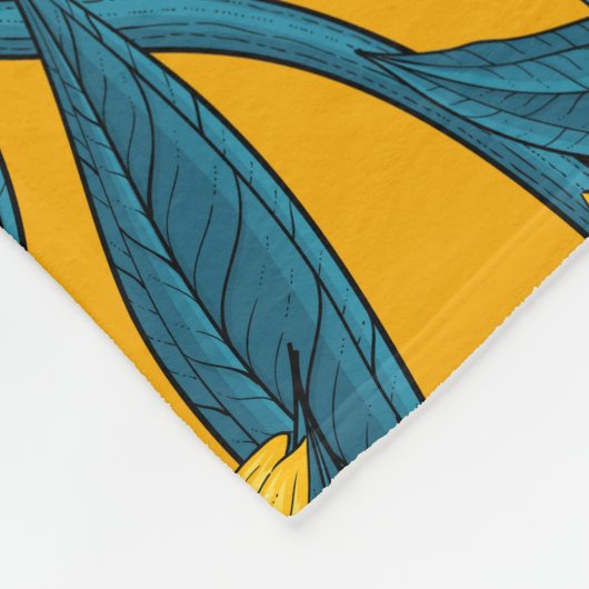 Couverture Polaire Rudbekia jaune (Coin)