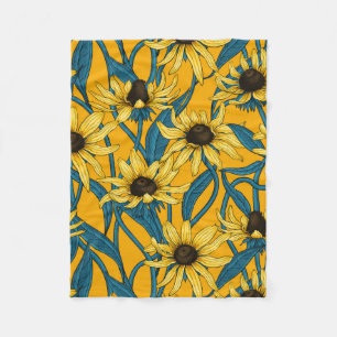 Couverture Polaire Rudbekia jaune