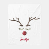 Couverture Polaire Rudolph Red Nose Reindeer (Devant)