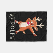 Couverture Polaire Rudolph Santas Reindeers Family Matching Outfit Ch (Devant (Horizontal))