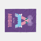 Couverture Polaire Rue Sésame | A est pour Abby (Devant (Horizontal))