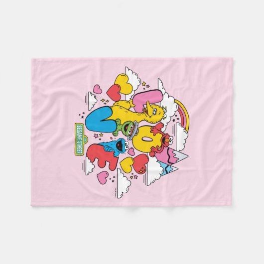 Couverture Polaire Rue Sésame | Amour (Devant (Horizontal))