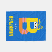 Couverture Polaire Rue Sésame | B est pour Big Bird (Devant (Horizontal))