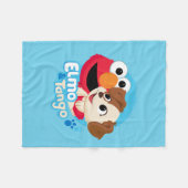 Couverture Polaire Rue Sésame | Badge Elmo & Tango (Devant (Horizontal))