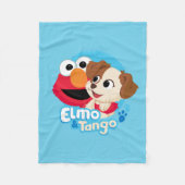 Couverture Polaire Rue Sésame | Badge Elmo & Tango (Devant)