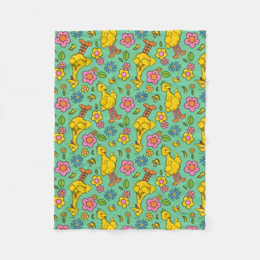 Couverture Polaire Rue Sésame | Big Bird & Little Bird Motif (Devant)
