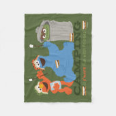 Couverture Polaire Rue Sésame | Camping Est S'more Amusant Avec Les A (Devant)