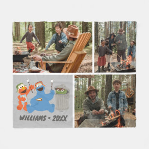 Couverture Polaire Rue Sésame Camping familial Collage de photos