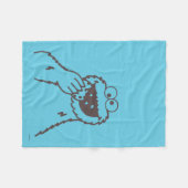 Couverture Polaire Rue Sésame | Cookie Monster (Devant (Horizontal))