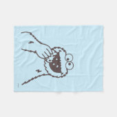 Couverture Polaire Rue Sésame | Cookie Monster (Devant (Horizontal))