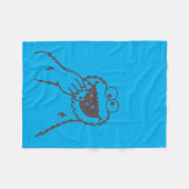 Couverture Polaire Rue Sésame | Cookies Monster Bright (Devant (Horizontal))