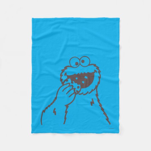 Couverture Polaire Rue Sésame | Cookies Monster Bright (Devant)