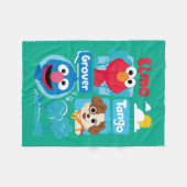 Couverture Polaire Rue Sésame | Elmo, Tango, & Grover Park Graphic (Devant (Horizontal))