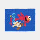 Couverture Polaire Rue Sésame | Elmo & Tango Running (Devant (Horizontal))