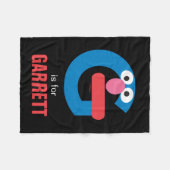 Couverture Polaire Rue Sésame | G est pour Grover (Devant (Horizontal))
