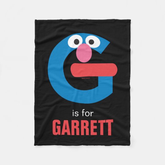 Couverture Polaire Rue Sésame | G est pour Grover (Devant)