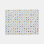 Couverture Polaire Rue Sésame | Lettres de l'alphabet (Devant (Horizontal))
