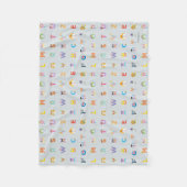 Couverture Polaire Rue Sésame | Lettres de l'alphabet (Devant)