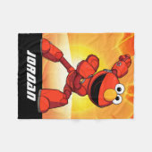 Couverture Polaire Rue Sésame | Mécaniciens Elmo | Ajouter un nom (Devant (Horizontal))