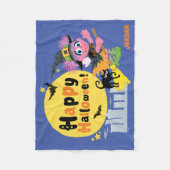 Couverture Polaire Rue Sésame | Motif d'Halloween (Devant)