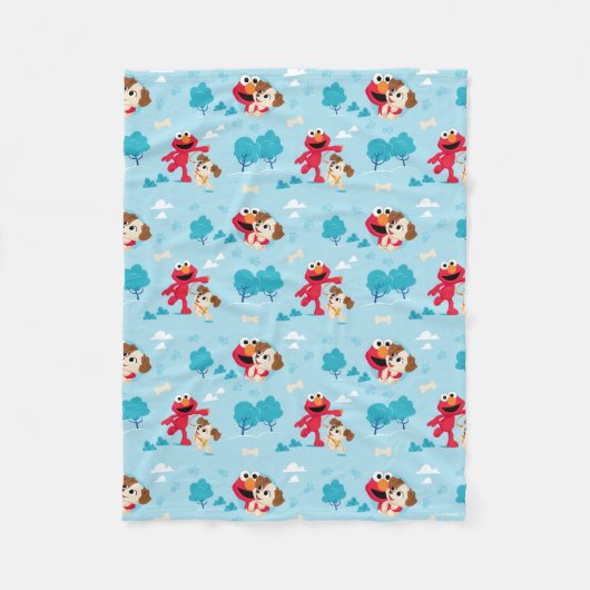 Couverture Polaire Rue Sésame | Motif Elmo & Tango (Devant)