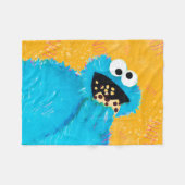 Couverture Polaire Rue Sésame | Nom Nom Nom Cookie Monster (Devant (Horizontal))