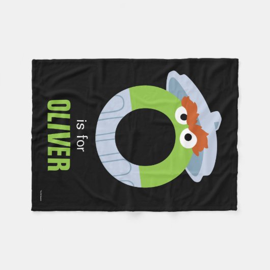 Couverture Polaire Rue Sésame | O est pour Oscar (Devant (Horizontal))