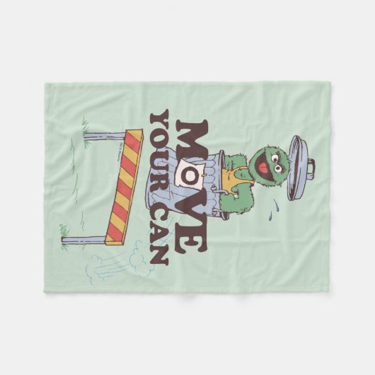 Couverture Polaire Rue Sésame | Oscar the Grouch Move Your Can (Devant (Horizontal))