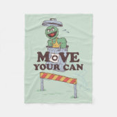 Couverture Polaire Rue Sésame | Oscar the Grouch Move Your Can (Devant)