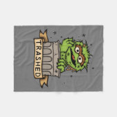 Couverture Polaire Rue Sésame | Oscar the Grouch Trashed (Devant (Horizontal))