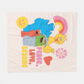 Couverture Polaire Rue Sésame | Paix, Amour, Sésame (Devant (Horizontal))