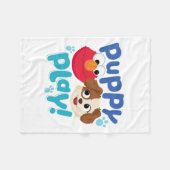 Couverture Polaire Rue Sésame | Puppy Play Elmo & Tango (Devant (Horizontal))