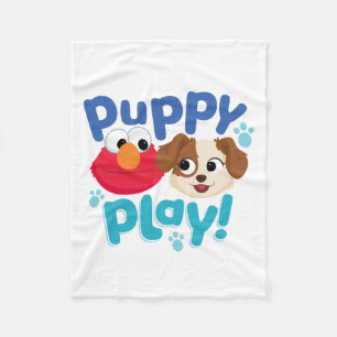 Couverture Polaire Rue Sésame Puppy Play Elmo & Tango