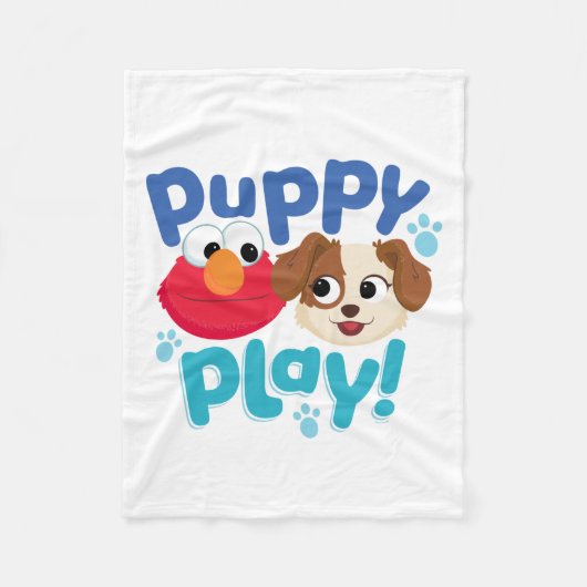 Couverture Polaire Rue Sésame | Puppy Play Elmo & Tango (Devant)