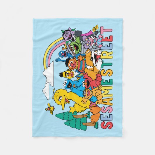 Couverture Polaire Rue Sésame | Rainbow Wave (Devant)