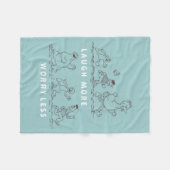 Couverture Polaire Rue Sésame | Rire Plus S'Inquiéter Moins (Devant (Horizontal))