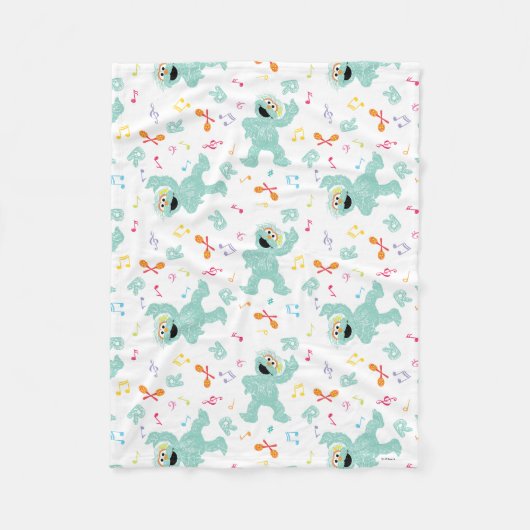 Couverture Polaire Rue Sésame | Rosita Music Scribble Motif (Devant)