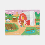 Couverture Polaire Rue Sésame | Scène agricole (Devant (Horizontal))