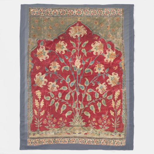 Couverture Polaire Rug Floral Indien 17ème siècle Art (Devant)
