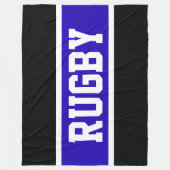 Couverture Polaire RUGBY Bold Athlétisme Royal Bleu Noir Bleu Blancs  (Devant)