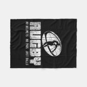 Couverture Polaire Rugby No Helmet No Pads Just Shirt - Funny Rugby Q (Devant (Horizontal))