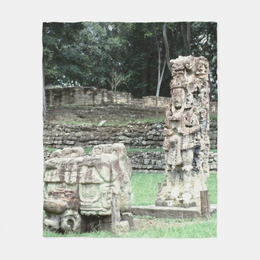 Couverture Polaire Ruines mayas antiques de Copan City Honduras coule (Devant)