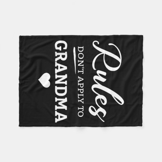 Couverture Polaire Rules Don't Apply To Grandma  (Devant (Horizontal))