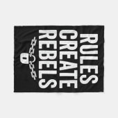 Couverture Polaire Rules Rebels Protest Dom Statement Gift (Devant (Horizontal))