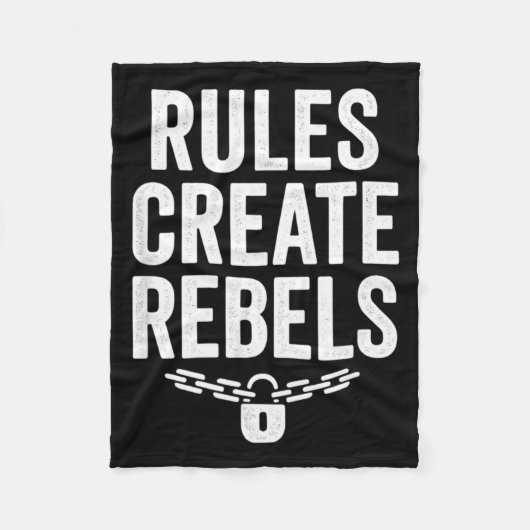 Couverture Polaire Rules Rebels Protest Dom Statement Gift (Devant)