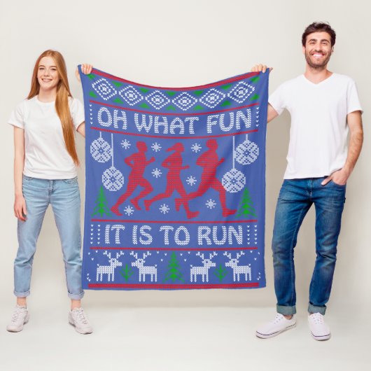 Couverture Polaire Running Christmas Gift Idea What Fun It Is To Run (En situation)