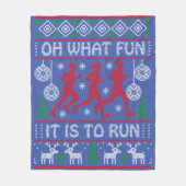 Couverture Polaire Running Christmas Gift Idea What Fun It Is To Run (Devant)