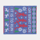 Couverture Polaire Running Christmas Gift Idea What Fun It Is To Run (Devant (Horizontal))